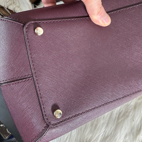 Kate Spade Cove Street Ariel 100% Cow Leather Mahogany Plum Tote *SEE NOTES* - Picture 4 of 12